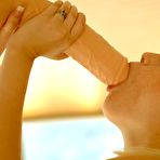 Fourth pic of Charlotte Stokely - Cute blond babe Charlotte Stokley fucks her tight pussy with her favorite dildos