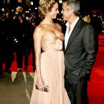 Second pic of Stacy Keibler shows cleavage in long night dress