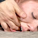 Fourth pic of SexPreviews - Maddy OReilly rope bound in pink dress with high heels made to orgasm