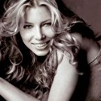 Third pic of Jessica Biel black and white scans from magazines