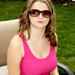 First pic of ATK galleria presents: Madison, chubby blonde with big natural tits stripping in her garden...