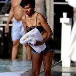 First pic of Busty Georgette Eto`o caught topless on the beach