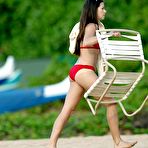 Third pic of Danica Patrick sexy in red bikini on the beach