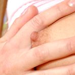 Second pic of Cherry Jul - Innocent looking brunette Cherry Jul with sexy body sticking dildo up her butt