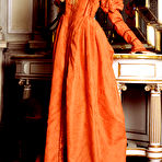 Fourth pic of Diana - Alluring blonde model Diana strips her orange dress and shows her amazing body.