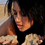 Third pic of Diva A - Diva A takes her sexy clothes off on the sand beach and teases us in high heels.