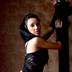 First pic of Diva A - Diva A strips her sexy black lace lingerie off and then fingers her shaved vagina.