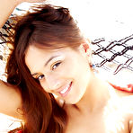 First pic of Dominika C - Smoking hot brunette babe Dominika C strips outdoors and shows her shaved muff.