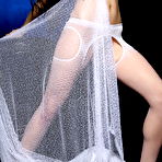 Third pic of Freya A - Freya A takes her sexy white lingerie in front of the camera and teases in stockings.