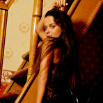 Fourth pic of Hanna B - Hanna B takes her sexy black lace lingerie off and teases us in black stockings.
