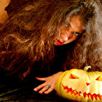 Second pic of Idoia A - Idoia A wears sexy witch outfit and then takes her shirt off to expose her big boobs.