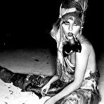 Fourth pic of Lady Gaga sexy and topless b-&-w scans