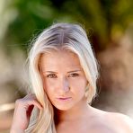 Fourth pic of Petite Blonde Teen In Sheer White Lingerie
