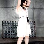 Second pic of SexPreviews - Amy Faye is bound in metal wearing high heels her pussy toyed to orgasm