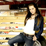 Fourth pic of Freckles 18  in Jean Jacket at Free Porn Cache