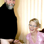 Second pic of OFYT Senior teaching a blonde teen a sex lesson