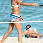 Second pic of Claudia Romani sexy cleavage in white bikini