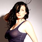 First pic of Busty Brunette Strips Nude For The Camera