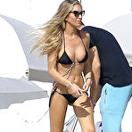 Second pic of Laura Cremaschi in black bikini candids