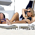 Third pic of Laura Cremaschi in black bikini candids