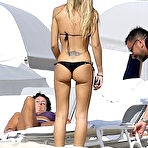 Fourth pic of Laura Cremaschi in black bikini candids