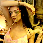 First pic of Katie Fey - Lusty brunette vixen Katie Fey takes off her slip and shows her trimmed wet cunny.