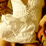 First pic of Katya P - Katya P strips her sexy white dress in front of the camera and shows her little boobs