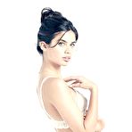 Fourth pic of Sara Sampaio posing in sexy lingeries photoshoot