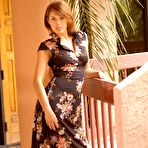 Second pic of Marlena FTV - Hot redhead babe Marlena FTV strips her black dress and shows her wet pussy.