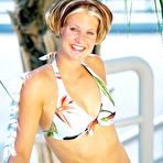 First pic of Megan FTV - Sexy blonde gal Megan FTV takes off her bikini outdoors and stretches her vagina.