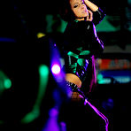First pic of Melisa Mendiny - Melisa Mendiny strips her slutty black fishnet lingerie and shows us her boobs.