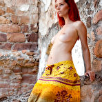 First pic of Piper Fawn Posing Nude Against A Stone Wall