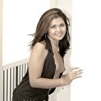 Fourth pic of Nadia FTV - Foxy blonde gal Nadia FTV takes off her black dress and masturbates passionately.