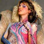 Third pic of Natalia B - Natalia B takes her sexy black thongs off and shows us her hot bodypainted ass.