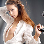 Fourth pic of Natasha S - Natasha S takes her slutty outfit off on the motor bike and teases in stockings.