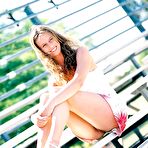 Fourth pic of Paulina Presley - Lusty blonde gal Paulina Presley takes off her mini skirt and shows her trimmed cunt.