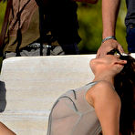 Third pic of Kelly Brook in a see trhough swimsuit in Cannes