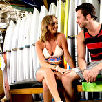 Second pic of Alexis Adams rides the surf shop manager's hard pole