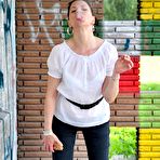 Fourth pic of PinkFineArt | Mina White Blouse Smoke from Smoking Mina