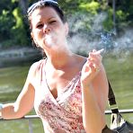 Third pic of PinkFineArt | Mina Smoking at the River from Smoking Mina