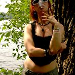 Fourth pic of PinkFineArt | Mina Smoking Outdoors p2 from Smoking Mina