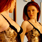 Fourth pic of Tanya I - Tanya I strips her classy lingerie off and teases us in sexy black nylon stockings.