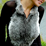 First pic of Valentina Kolesnikova - Valentina Kolesnikova takes her white thongs outdoors and shows us her round ass.