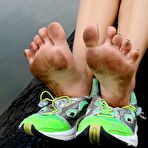 Fourth pic of PinkFineArt | Yuliya Tennis Shoes from Teens Foot Fetish