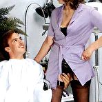 Fourth pic of Rodox ~ Female retro barber fucking two customers!