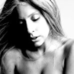 Second pic of Lady Gaga braless and no panties b-&-w scans