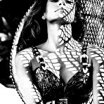 Second pic of Eva Mendes sexy and see through b-&-w scans