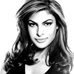 Fourth pic of Eva Mendes sexy and see through b-&-w scans