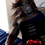 First pic of Black Muscular Mistress penetrates her white male slave