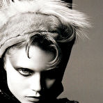 Fourth pic of Abbey Lee Kershaw black-&-white topless scans from magazines